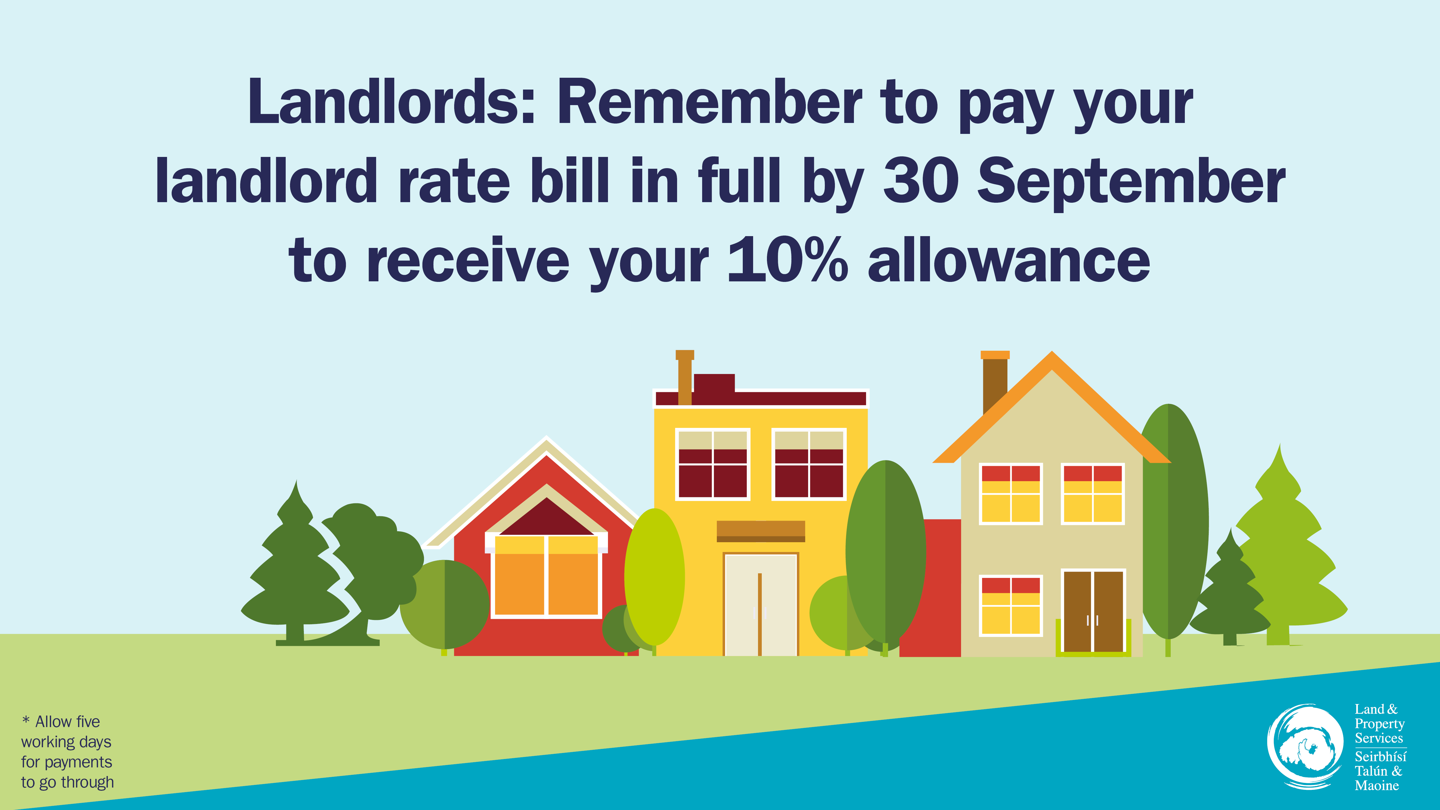 Landlords rates discount deadline approaching | Department of Finance