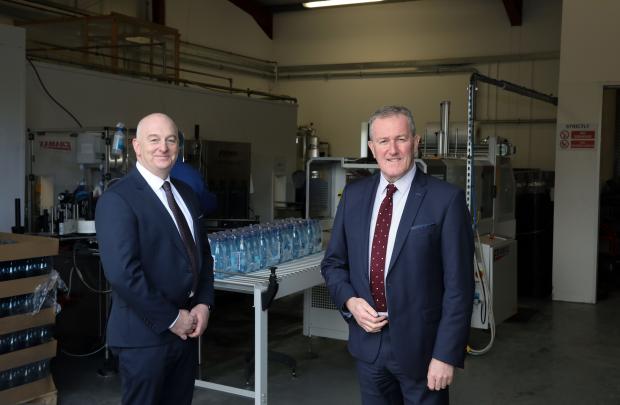 Finance Minister, Conor Murphy, during a visit to Clearer Water, social enterprise in Larne.