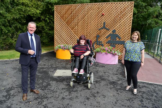 Finance Minister Conor Murphy Disability pictured with Michaela Hollywood and Christine McClements at the launch of the CPT consultation