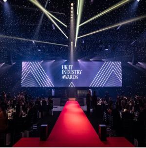 Photo of the UK IT Industry Awards stage